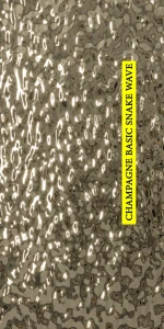 Panel dekoracyjny ze stali nierdzewnej BASIC szampański - Champagne SNAKE WAVE