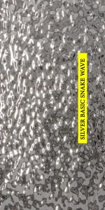 Panel dekoracyjny ze stali nierdzewnej BASIC srebrny - Silver SNAKE WAVE