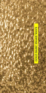 Panel dekoracyjny ze stali nierdzewnej BASIC złoty - Gold SNAKE WAVE
