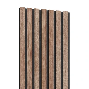 Fornirowany Panel Akustyczny Orzech Amerykański, czarny filc LEO 28 x 280 cm