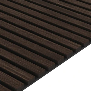 Fornirowany Panel Akustyczny Kasztan, czarny filc LEO 60 x 280 cm