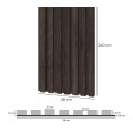 Fornirowany Panel Akustyczny Kasztan, czarny filc LEO 28 x 240 cm 3