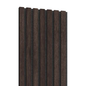 Fornirowany Panel Akustyczny Kasztan, czarny filc LEO 28 x 280 cm