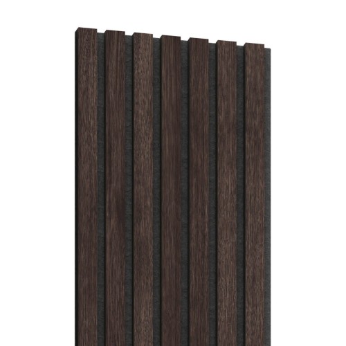 Fornirowany Panel Akustyczny Kasztan, czarny filc LEO 28 x 280 cm