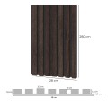 Fornirowany Panel Akustyczny Kasztan, czarny filc LEO 28 x 280 cm 3