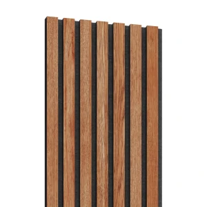 Fornirowany Panel Akustyczny Sapelli, czarny filc LEO 28 x 240 cm