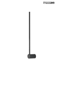 Moosse lampa ścienna Ombre 60 czarna