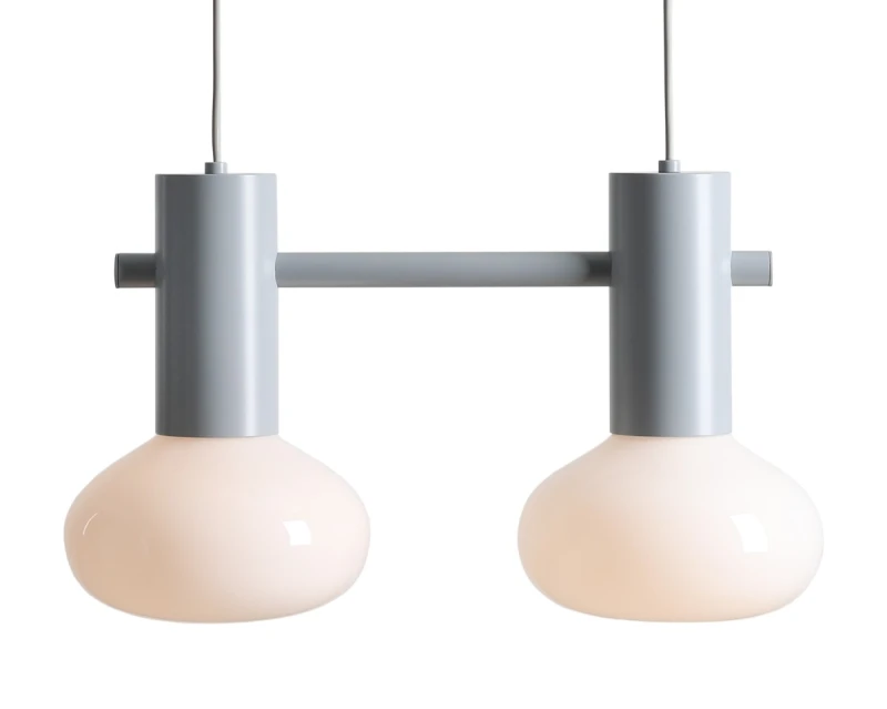 LAMPA WISZĄCA FLO 2 GREY S (opal glass)