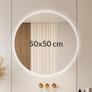Lustro okrągłe 50x50cm podświetlane LED Glow koło (LP-6) 