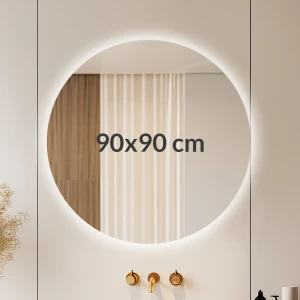 Lustro okrągłe 90x90cm podświetlane LED Glow koło (LP-6)
