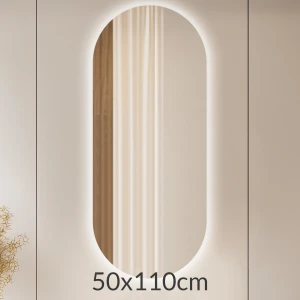 Lustro 50x110cm podświetlane LED Glow owal (LP-45)