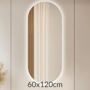Lustro 60x120cm podświetlane LED Glow owal (LP-45)