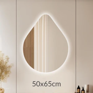 Lustro 50x65cm podświetlane LED Glow łezka (LP-69)