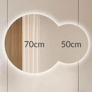 Lustro 70x50cm podświetlane LED Glow Double Circle (LP-50)