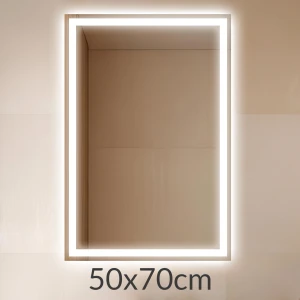 Lustro 50x70cm podświetlane LED Quatro Prostokąt (LP-22)