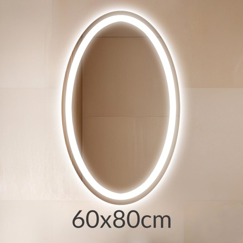 Lustro 60x80cm podświetlane LED Quatro Elipsa (LP-21)