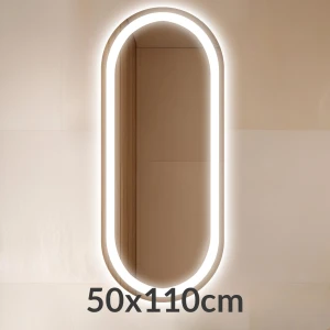 Lustro 50x110cm podświetlane LED Quatro Owal (LP-46)