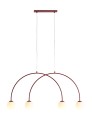 Lampa Wisząca Una 4 Red Wine S Bordowa 2