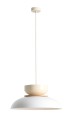 Lampa wisząca Aldo Light White Gloss + Cream (47+ 23+ wood) 2