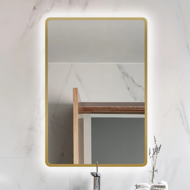 Lustro prostokątne Luna Gold z podświetleniem LED w złotej ramie.jpg