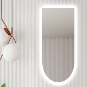 Lustro Mitra White z podświetleniem LED w białej ramie