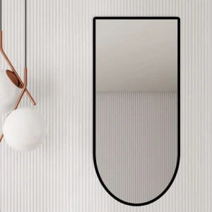 Lustro łukowe Mitra Black w czarnej ramie MDF