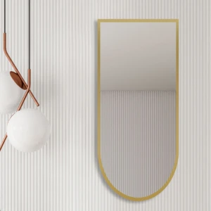Lustro łukowe Mitra Gold w złotej ramie MDF