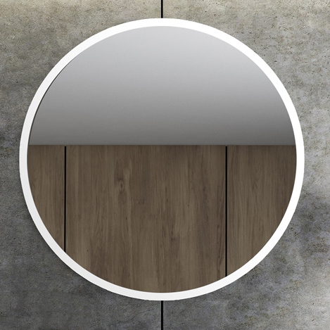 Lustro okrągłe Moby White w białej ramie, średnica 30-140cm.jpg