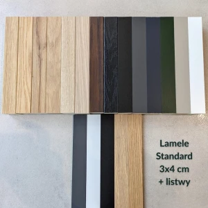Próbki - Wzornik lameli Standard 3x4 cm L3D + zestaw listew