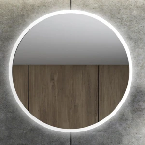 Lustro okrągłe Moby White z podświetleniem LED, średnica 40-150cm