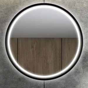 Lustro okrągłe Puro Koło Black z podświetleniem LED, średnica 40-150cm