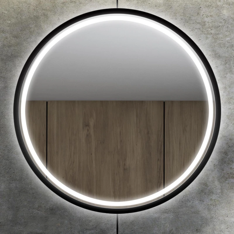 Lustro okrągłe Puro Koło Black z podświetleniem LED, średnica 40-150cm.jpg
