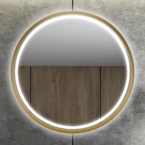 Lustro okrągłe Puro Koło Gold z podświetleniem LED, średnica 40-150cm