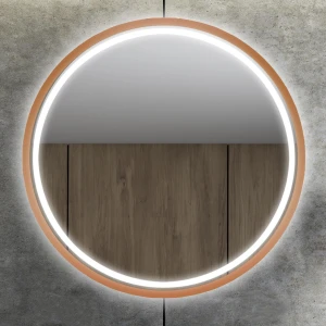 Lustro okrągłe Puro Koło Copper z podświetleniem LED, średnica 40-150cm