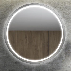 Lustro okrągłe Puro Koło Silver z podświetleniem LED, średnica 40-150cm