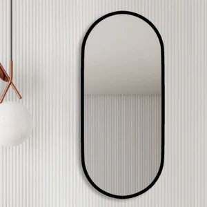 Lustro Owalne Molly Black w czarnej ramie MDF