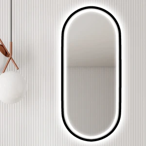 Lustro Owalne Puro Owal Black z podświetleniem LED