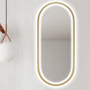 Lustro Owalne Puro Owal Gold z podświetleniem LED