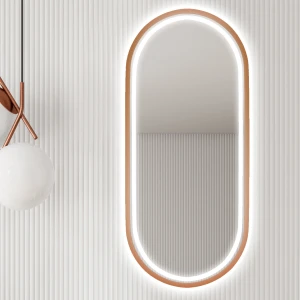 Lustro Owalne Puro Owal Copper z podświetleniem LED