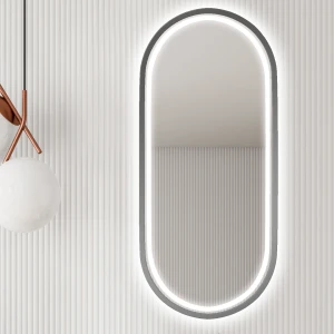 Lustro Owalne Puro Owal Silver z podświetleniem LED