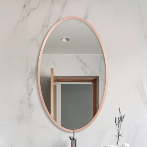 Lustro Owalne Dalma Copper w miedzianej ramie MDF