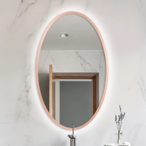 Lustro Owalne Dalma Copper z podświetleniem LED