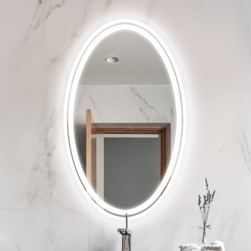 Lustro Owalne Puro Elipsa White z podświetleniem LED