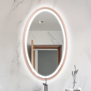 Lustro Owalne Puro Elipsa Copper z podświetleniem LED