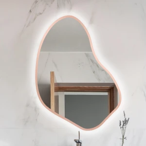 Lustro Organiczne Mig Copper z podświetleniem LED