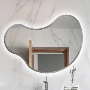 Lustro Organiczne Korto Silver z podświetleniem LED