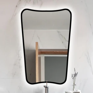 Lustro Retro Nino Black z podświetleniem LED