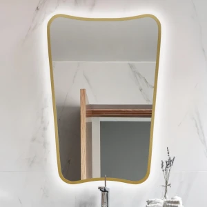 Lustro Retro Nino Gold z podświetleniem LED