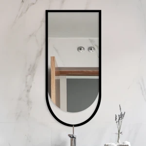 Lustro łukowe Forta Black w czarnej ramie MDF