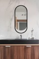 Lustro Owalne Hola Black w czarnej ramie MDF 2